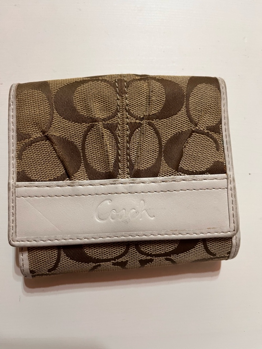 Coach Vintage Small Wallet Tan Signature